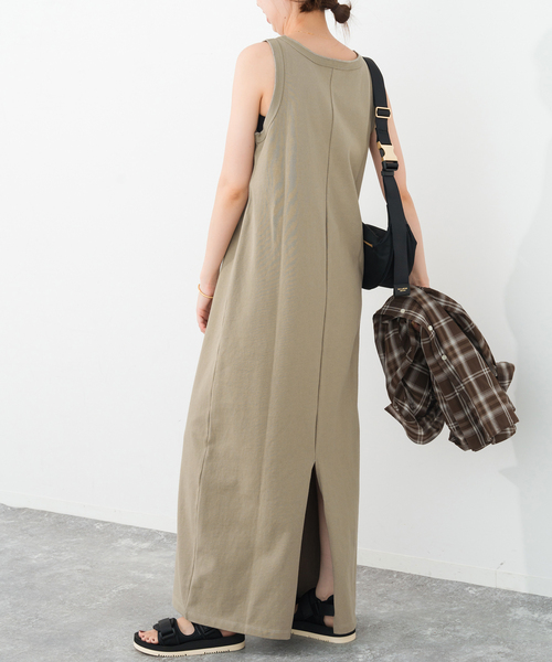 Spick & Span(スピックアンドスパン)の「《追加2》天竺アメスリロングワンピース(ワンピース・レディース・ブラック/ブラウン/ベージュ・36/38)」の7枚目の写真