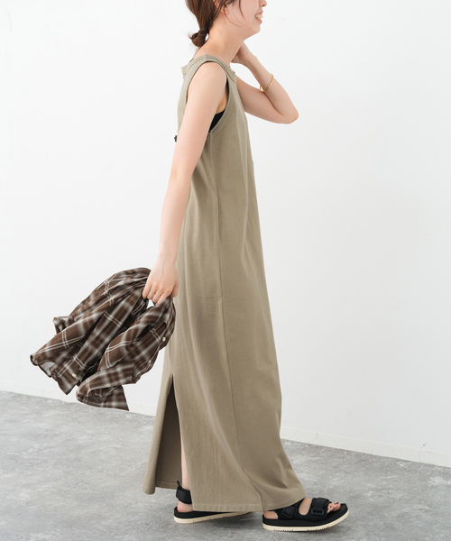 Spick & Span(スピックアンドスパン)の「《追加2》天竺アメスリロングワンピース(ワンピース・レディース・ブラック/ブラウン/ベージュ・36/38)」の9枚目の写真