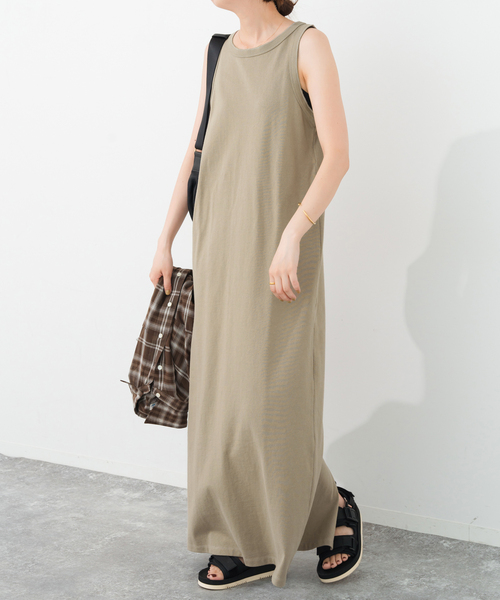 Spick & Span(スピックアンドスパン)の「《追加2》天竺アメスリロングワンピース(ワンピース・レディース・ブラック/ブラウン/ベージュ・36/38)」の10枚目の写真