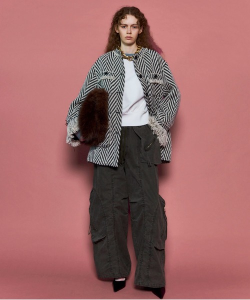 Sheer Neck Sweatshirt/シアーネックスウェット（スウェット）｜MAISON