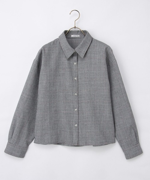 Honeys（ハニーズ）の「ショート丈シャツ（シャツ/ブラウス・レディース・ホワイト系その他/ネイビー×ホワイト/グリーン系その他/ホワイト系その他2/グレー系その他・S/M/L）」の20枚目の写真