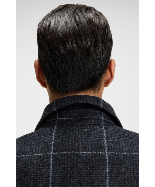 スリムフィットコート プレーンチェック（チェスターコート）｜BOSS