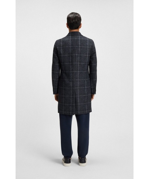 スリムフィットコート プレーンチェック（チェスターコート）｜BOSS