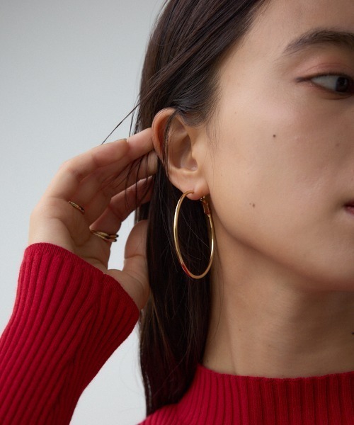 AZUL by moussy(アズールバイマウジー)の「ステンレスビッグフープピアス(ピアス(両耳用)・レディース・シルバー/ゴールド系その他・FREE)」の1枚目の写真