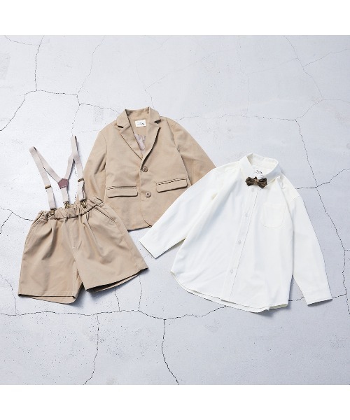 【fluffy Brothers】BOYSセットアップ➕タイ付さシャツ120cm fluffy Brothers】BOYSセットアップ➕タイ付さシャツ120cm