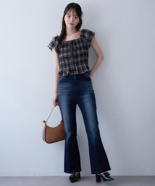 one after another NICE CLAUP(ワンアフターアナザーナイスクラップ)の「【再入荷/WEB限定/新色追加】ストレッチ美脚デニムパンツ(デニムパンツ・レディース・ブルー/ライトブルー/ネイビー/グレー・SMALL/MEDIUM)」の19枚目の写真