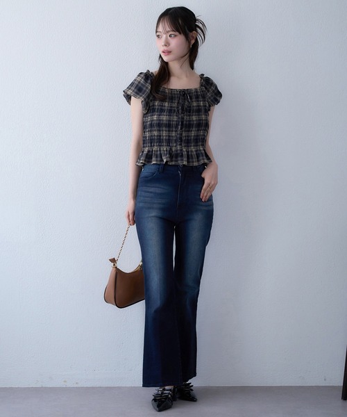 one after another NICE CLAUP(ワンアフターアナザーナイスクラップ)の「【再入荷/WEB限定/新色追加】ストレッチ美脚デニムパンツ(デニムパンツ・レディース・ブルー/ライトブルー/ネイビー/グレー・SMALL/MEDIUM)」の20枚目の写真