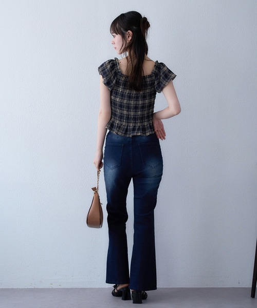 one after another NICE CLAUP(ワンアフターアナザーナイスクラップ)の「【再入荷/WEB限定/新色追加】ストレッチ美脚デニムパンツ(デニムパンツ・レディース・ブルー/ライトブルー/ネイビー/グレー・SMALL/MEDIUM)」の22枚目の写真