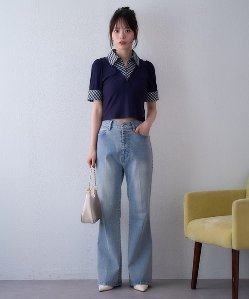 one after another NICE CLAUP(ワンアフターアナザーナイスクラップ)の「【再入荷/WEB限定/新色追加】ストレッチ美脚デニムパンツ(デニムパンツ・レディース・ブルー/ライトブルー/ネイビー/グレー・SMALL/MEDIUM)」の12枚目の写真