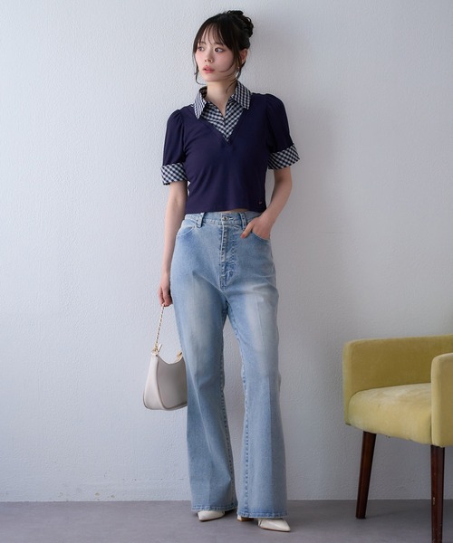 one after another NICE CLAUP(ワンアフターアナザーナイスクラップ)の「【再入荷/WEB限定/新色追加】ストレッチ美脚デニムパンツ(デニムパンツ・レディース・ブルー/ライトブルー/ネイビー/グレー・SMALL/MEDIUM)」の11枚目の写真