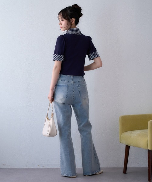 one after another NICE CLAUP(ワンアフターアナザーナイスクラップ)の「【再入荷/WEB限定/新色追加】ストレッチ美脚デニムパンツ(デニムパンツ・レディース・ブルー/ライトブルー/ネイビー/グレー・SMALL/MEDIUM)」の15枚目の写真