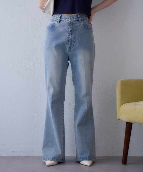 one after another NICE CLAUP(ワンアフターアナザーナイスクラップ)の「【再入荷/WEB限定/新色追加】ストレッチ美脚デニムパンツ(デニムパンツ・レディース・ブルー/ライトブルー/ネイビー/グレー・SMALL/MEDIUM)」の16枚目の写真