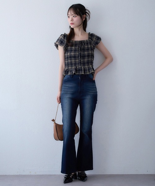 one after another NICE CLAUP(ワンアフターアナザーナイスクラップ)の「【再入荷/WEB限定/新色追加】ストレッチ美脚デニムパンツ(デニムパンツ・レディース・ブルー/ライトブルー/ネイビー/グレー・SMALL/MEDIUM)」の21枚目の写真