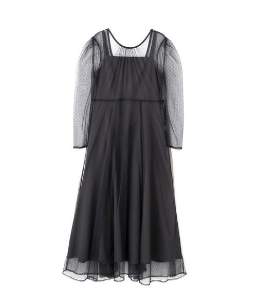 PROPORTION BODY DRESSING（プロポーションボディドレッシング）の「キャミ付きチュールワンピース / 1215240915（ワンピース・レディース・ダークグレー/ベージュ・MEDIUM/P/S/SMALL）」の10枚目の写真