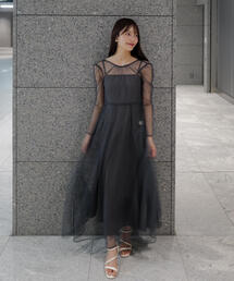 ワンピース（グレー/灰色系・チュール）ファッション通販 - ZOZOTOWN