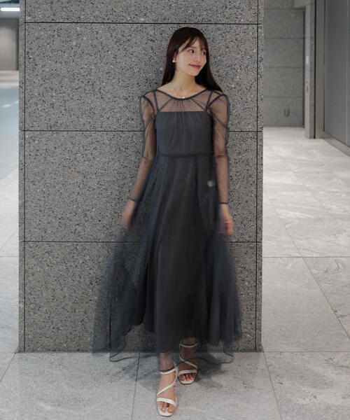 藤田みりあさんコラボ＞キャミ付きチュールワンピース