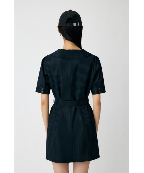 MOUSSY（マウジー）の「BIG COLLAR ミニドレス（ワンピース・レディース・グレー/ベージュ/ネイビー・1/2）」の12枚目の写真