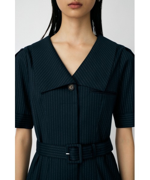 MOUSSY（マウジー）の「BIG COLLAR ミニドレス（ワンピース・レディース・グレー/ベージュ/ネイビー・1/2）」の13枚目の写真