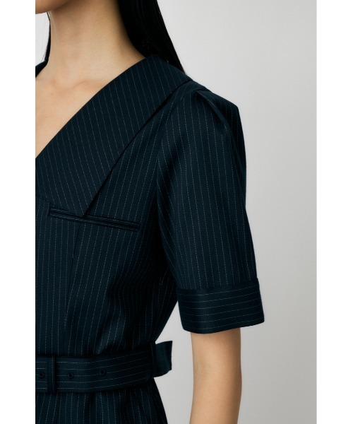 MOUSSY（マウジー）の「BIG COLLAR ミニドレス（ワンピース・レディース・グレー/ベージュ/ネイビー・1/2）」の15枚目の写真