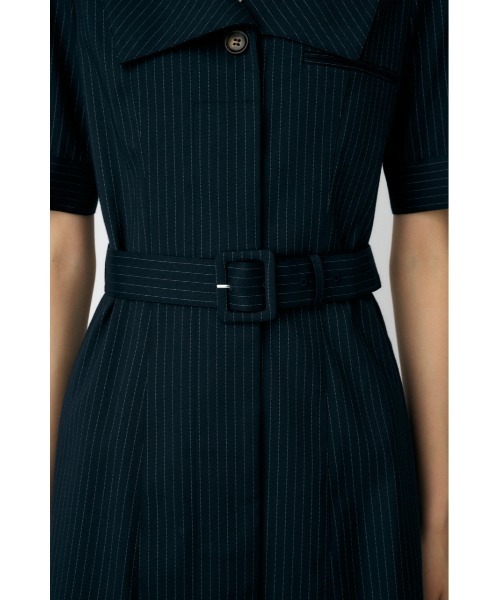 MOUSSY（マウジー）の「BIG COLLAR ミニドレス（ワンピース・レディース・グレー/ベージュ/ネイビー・1/2）」の16枚目の写真