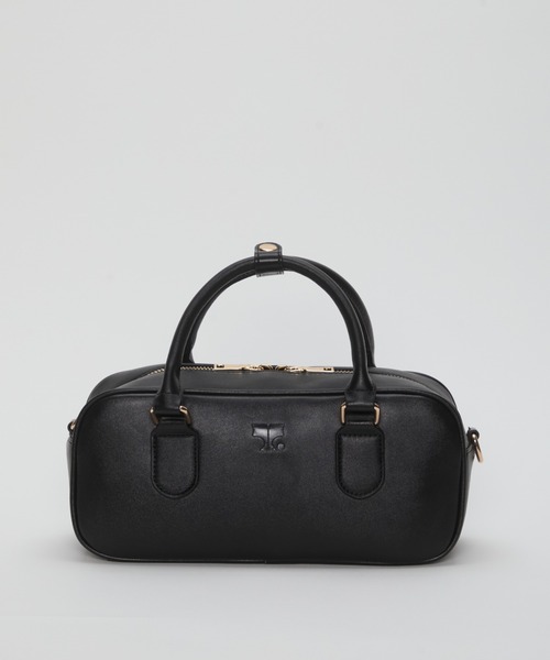 ブラウン ボストンバッグ ロゴ入り florist（フローリスト）の「【2WAY】エンボスロゴ入りマットレザー