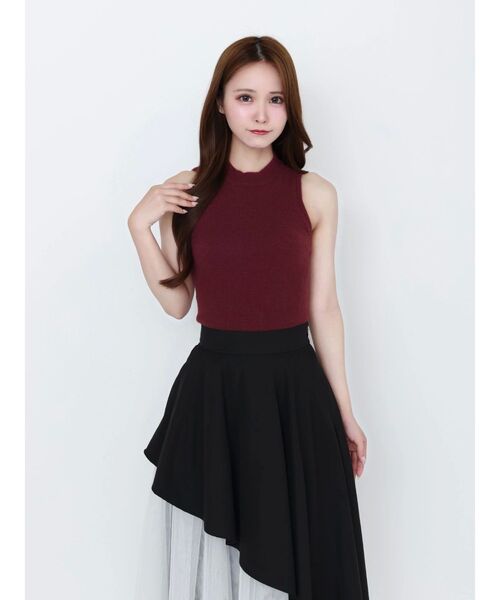 EATME（イートミー）の「BACKオープンハイネックニットTOP（ニット/セーター・レディース・ブラウン/アイボリー/ブラック/ワイン・FREE）」の6枚目の写真