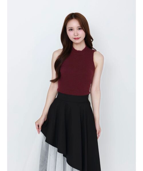 EATME（イートミー）の「BACKオープンハイネックニットTOP（ニット/セーター・レディース・ブラウン/アイボリー/ブラック/ワイン・FREE）」の7枚目の写真