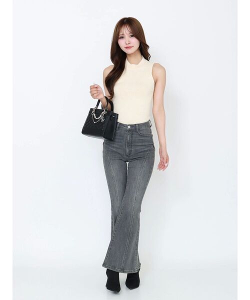 EATME（イートミー）の「BACKオープンハイネックニットTOP（ニット/セーター・レディース・ブラウン/アイボリー/ブラック/ワイン・FREE）」の14枚目の写真