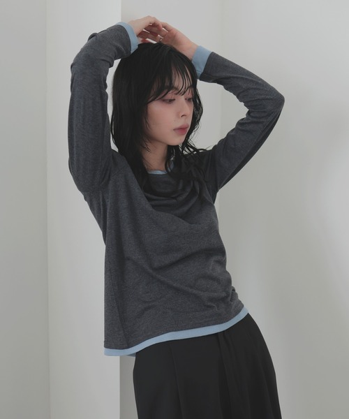 レイヤードデザインロングTシャツ（Tシャツ/カットソー）｜LIAN