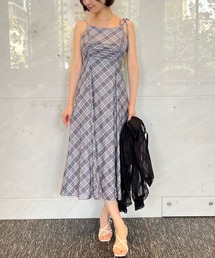 バイヤスチェックキャミワンピース