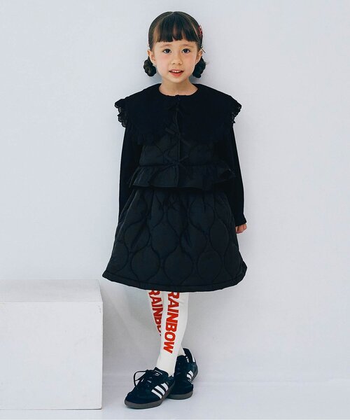 ジュニア対応】ベストとスカートにもなるキルティング3WAYジャンスカ