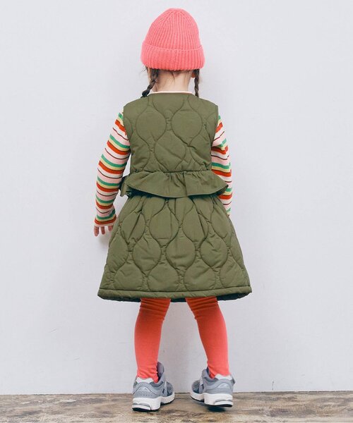 ジュニア対応】ベストとスカートにもなるキルティング3WAYジャンスカ