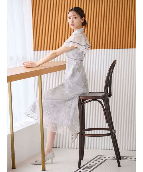 MERCURYDUO（マーキュリーデュオ）の「エンブロイダリーラッフルドレスワンピース（ドレス・レディース・ベビーピンク/ライトグレー・SMALL/MEDIUM）」の14枚目の写真