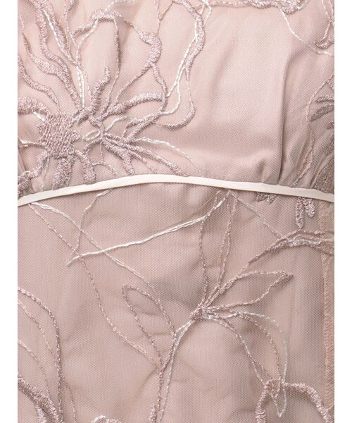 MERCURYDUO（マーキュリーデュオ）の「エンブロイダリーラッフルドレスワンピース（ドレス・レディース・ベビーピンク/ライトグレー・SMALL/MEDIUM）」の8枚目の写真