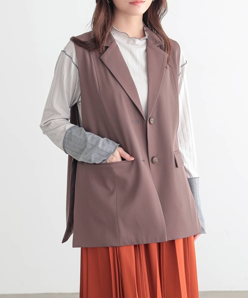 n'OrLABEL（ノアールレーベル）の「『配色メロウワイドリブカットソー』（Tシャツ/カットソー・レディース・アイボリー/ブラック/チャコールグレー・1/2）」の20枚目の写真
