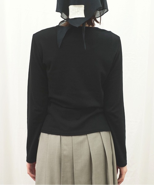 fig Ｌondon（フィグロンドン）の「Hi-twist Milano cardigan（Tシャツ/カットソー・レディース・ブラック/ホワイト/イエロー・FREE）」の21枚目の写真