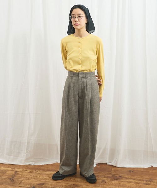 fig Ｌondon（フィグロンドン）の「Hi-twist Milano cardigan（Tシャツ/カットソー・レディース・ブラック/ホワイト/イエロー・FREE）」の7枚目の写真