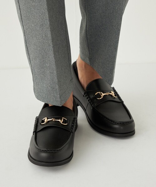 SHIPS シップス ビット ローファー ブラック メンズ オシャレ  本革 SHIPS Colors:RECLE(R) ビット ローファー◇（ローファー