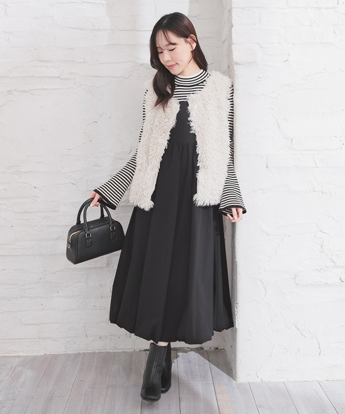 Honeys（ハニーズ）の「ファーベスト（その他アウター・レディース・モカ/ベージュ/チャコール・L/M）」の11枚目の写真