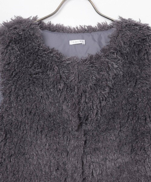 Honeys（ハニーズ）の「ファーベスト（その他アウター・レディース・モカ/ベージュ/チャコール・L/M）」の16枚目の写真