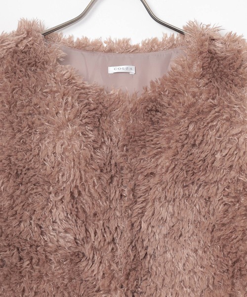 Honeys（ハニーズ）の「ファーベスト（その他アウター・レディース・モカ/ベージュ/チャコール・L/M）」の18枚目の写真