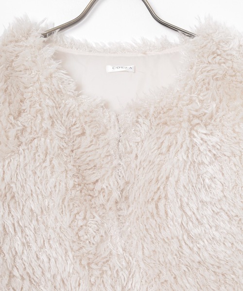 Honeys（ハニーズ）の「ファーベスト（その他アウター・レディース・モカ/ベージュ/チャコール・L/M）」の20枚目の写真