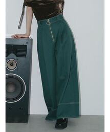 LAGUNAMOON アムンゼンハイウエストワイドパンツ LAGUNAMOON ハイウエストデザインデニムパンツ（インディゴ