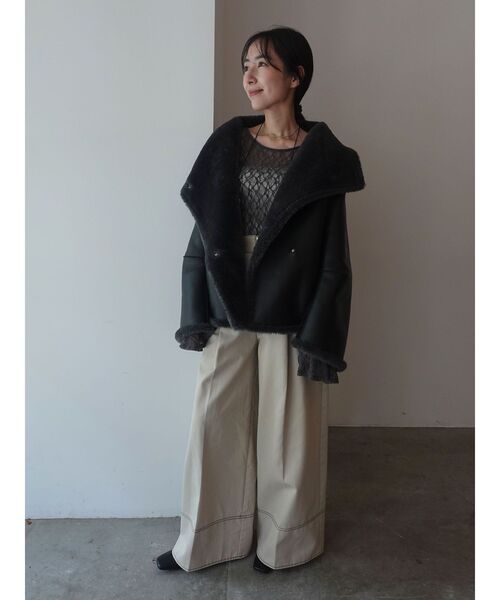 Dickies(ディッキーズ)の「【別注Dickies】タックワイドパンツ(その他パンツ・レディース・ベージュ/グリーン/ブラウン・SMALL/MEDIUM)」の13枚目の写真