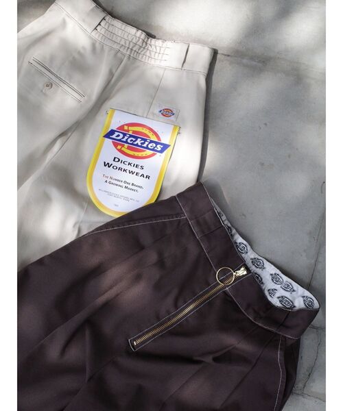 Dickies(ディッキーズ)の「【別注Dickies】タックワイドパンツ(その他パンツ・レディース・ベージュ/グリーン/ブラウン・SMALL/MEDIUM)」の18枚目の写真