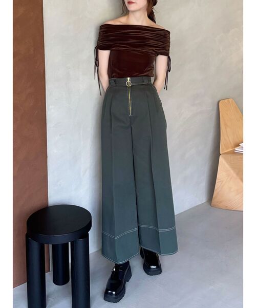 Dickies(ディッキーズ)の「【別注Dickies】タックワイドパンツ(その他パンツ・レディース・ベージュ/グリーン/ブラウン・SMALL/MEDIUM)」の20枚目の写真