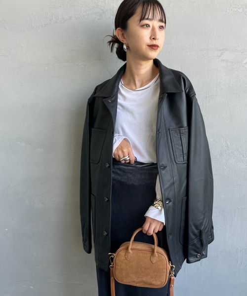 Schott/ショット/ラムレザー カバーオール ジャケット Schott/ショット] ラムレザー カバーオールジャケット