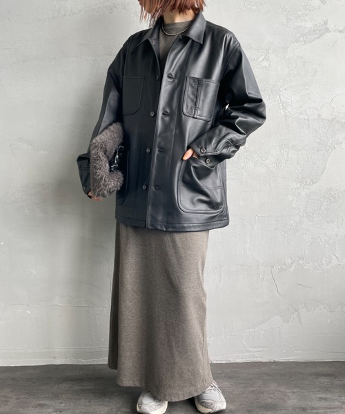 Schott/ショット] ラムレザー カバーオールジャケット（カバーオール