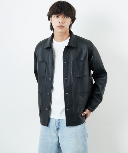 schott（ショット）の「[Schott/ショット] ラムレザー カバーオール