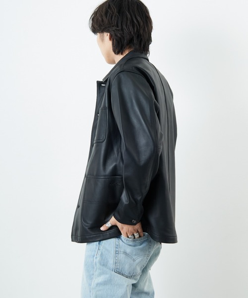Schott/ショット] ラムレザー カバーオールジャケット